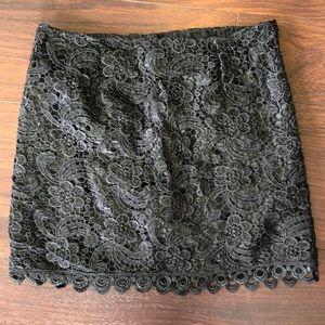 Black crochet skirt